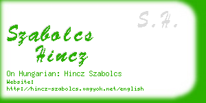 szabolcs hincz business card